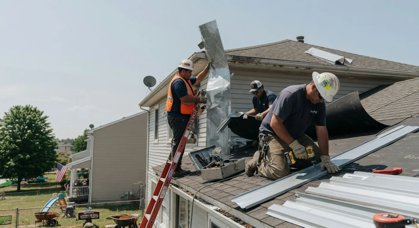 Storm Damage Metal Roof Repair in North Bethesda, MD